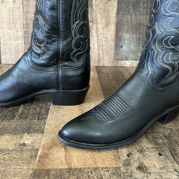 Lucchese 1883 Black N1613J4 Western Cowboy Boots Mens 9 D - Picture 11 of 13